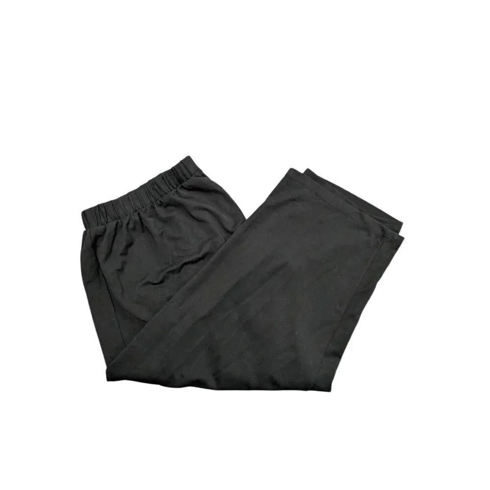 NWT Magaschoni Cropped Pant Wide Leg Black  Women's Size 2X
